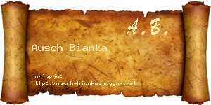 Ausch Bianka névjegykártya