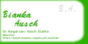 bianka ausch business card